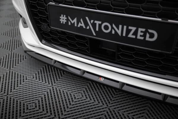 MAXTON DESIGN - Spoiler pod predný nárazník Audi A3 Sedan 8V Facelift, Čierny lesk – Obrázok 5