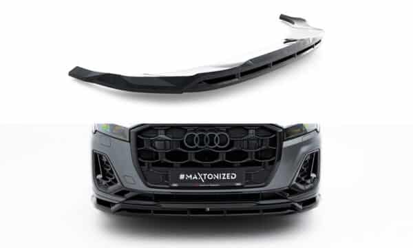 MAXTON DESIGN - Spojler pod predný nárazník Audi Q7 S-Line Mk2 Facelift 2, Čierny lesk