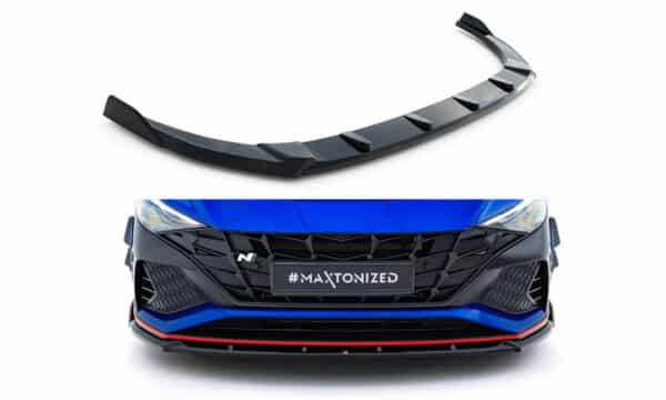 MAXTON DESIGN - Spoiler pod predný nárazník V.2 Hyundai Elantra N Mk7, Čierny lesk
