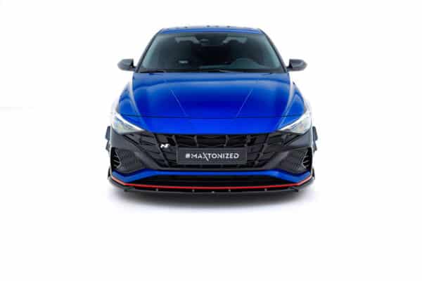 MAXTON DESIGN - Spoiler pod predný nárazník V.2 Hyundai Elantra N Mk7, Čierny lesk – Obrázok 2