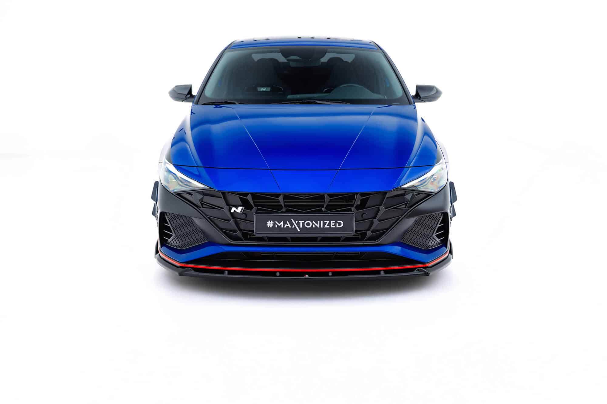 MAXTON DESIGN - Spoiler pod predný nárazník V.2 Hyundai Elantra N Mk7, Čierny lesk – Obrázok 2
