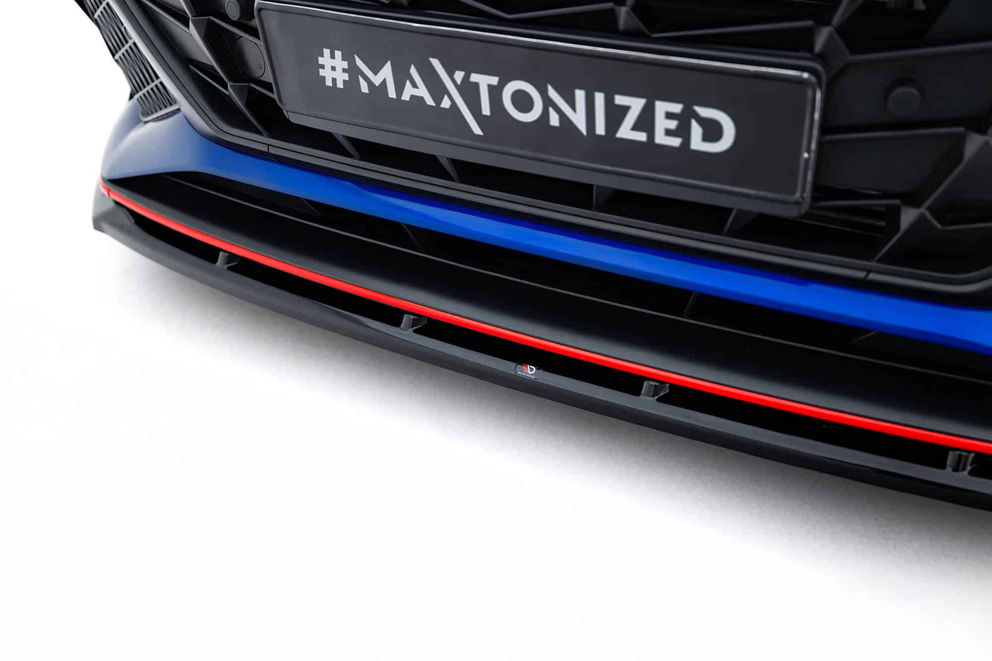 MAXTON DESIGN - Spoiler pod predný nárazník V.2 Hyundai Elantra N Mk7, Čierny lesk – Obrázok 6
