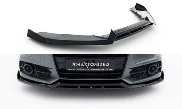 MAXTON DESIGN - Spoiler pod predný nárazník V.3 Audi A6 / A6 C7 S-line/ S6 C7 Facelift, Čierny lesk