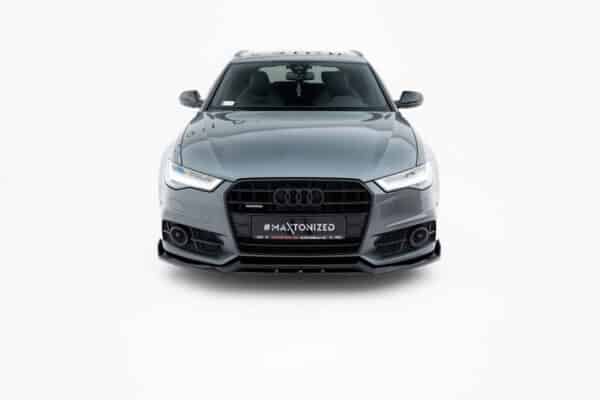 MAXTON DESIGN - Spoiler pod predný nárazník V.3 Audi A6 / A6 C7 S-line/ S6 C7 Facelift, Čierny lesk – Obrázok 2