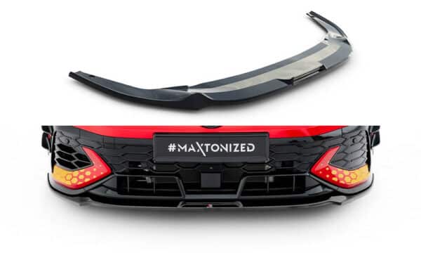 MAXTON DESIGN - Spoiler pod predný nárazník V.3 Volkswagen Golf GTI Clubsport Mk8 Facelift ,Čierny lesk