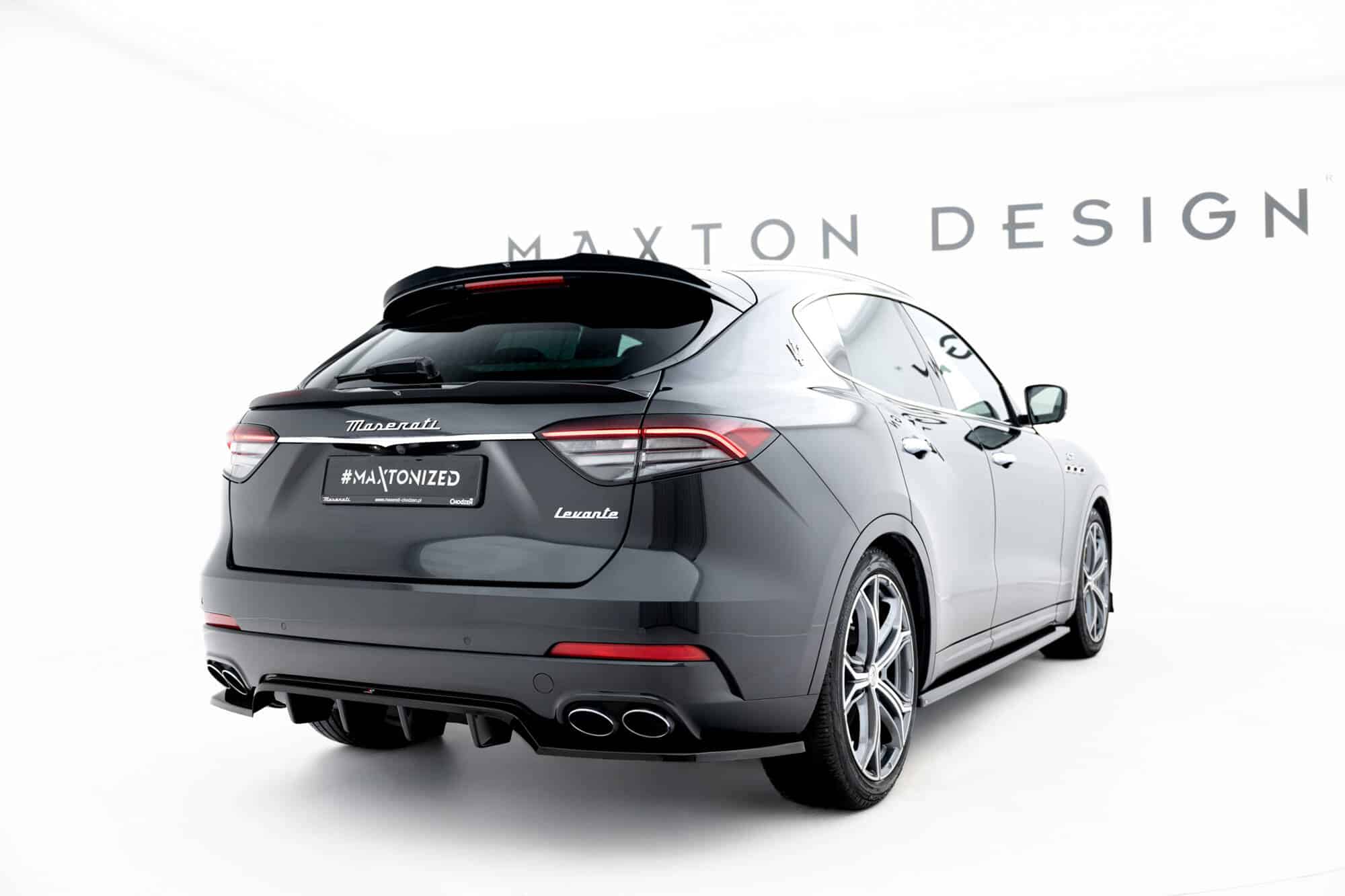 MAXTON DESIGN - Dolný spoiler kufra Maserati Levante GT Mk1 Facelift, Čierny lesk – Obrázok 2