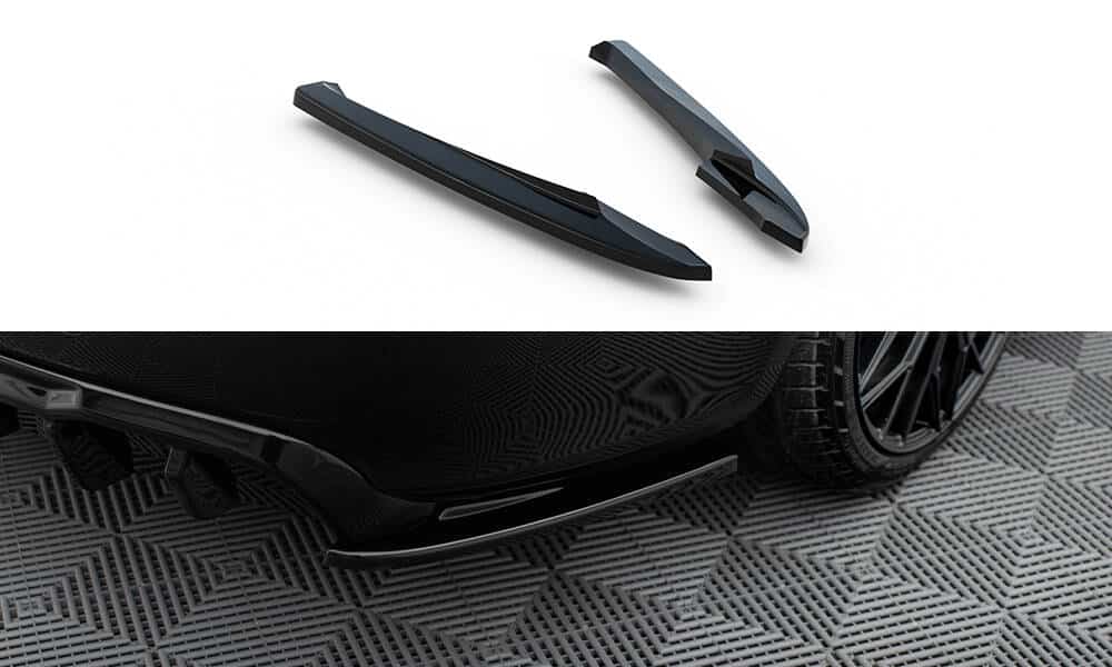MAXTON DESIGN - Bočné spojlere zadného nárazníka V.2 Audi A4 B8 ,Čierny lesk