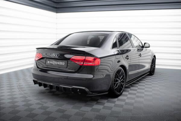 MAXTON DESIGN - Bočné spojlere zadného nárazníka V.2 Audi A4 B8 ,Čierny lesk – Obrázok 2