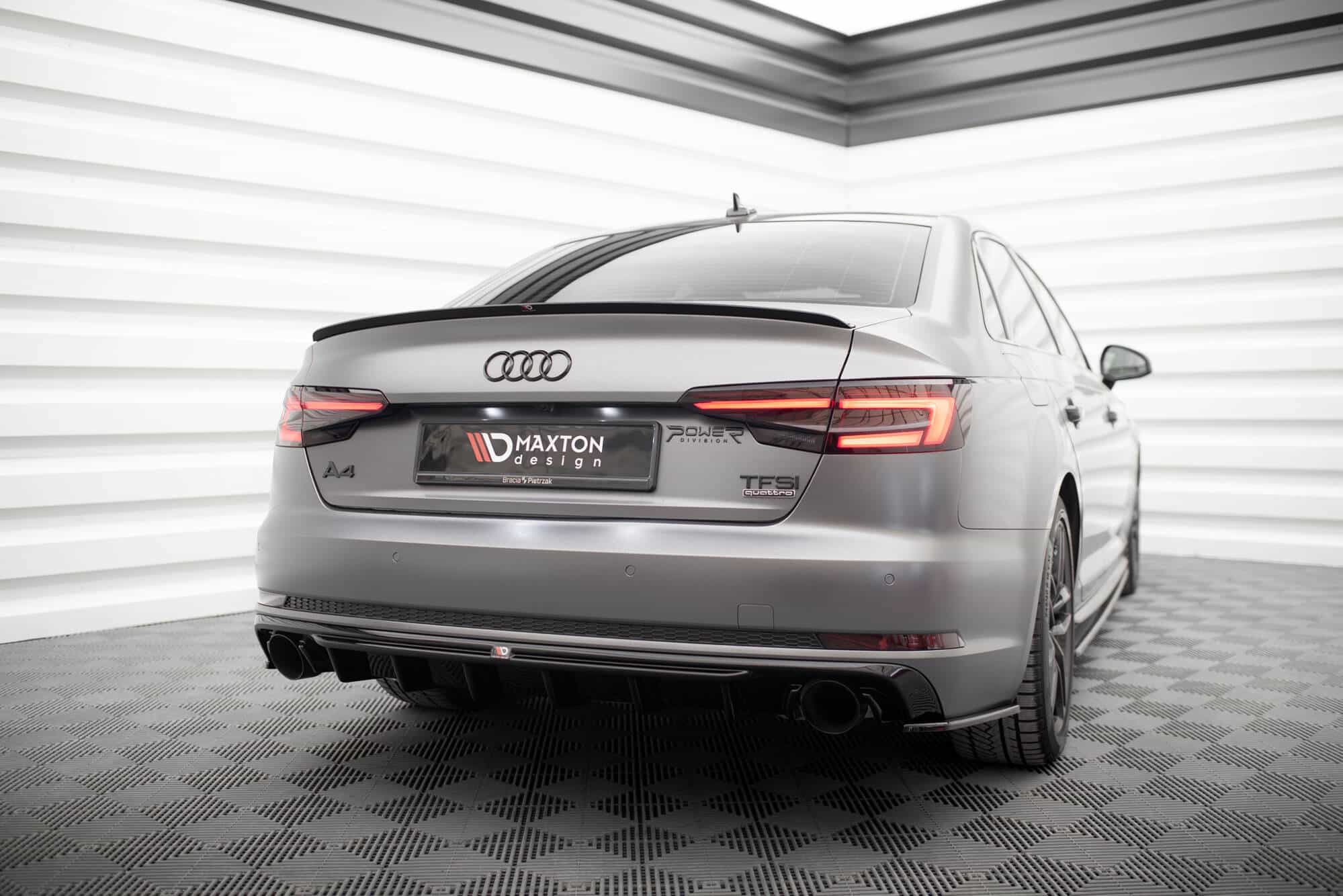 MAXTON DESIGN - Bočné spojlere zadného nárazníka Audi A4 S-line B9 ,Čierny lesk – Obrázok 7