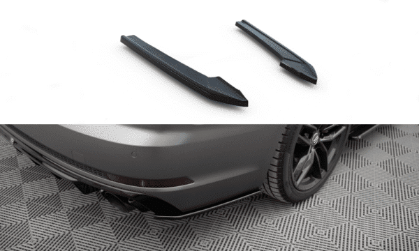 MAXTON DESIGN - Bočné spojlere zadného nárazníka  Audi A4 S-line B9 ,Čierny lesk