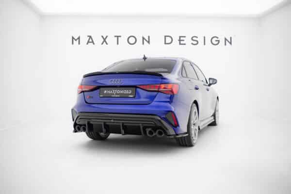 MAXTON DESIGN -  Bočné spojlere zadného nárazníka V.3 Audi S3 Sedan 8Y Facelift, Čierny lesk – Obrázok 2