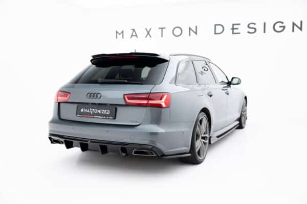 MAXTON DESIGN - Bočné spojlere zadného nárazníka V.3 Audi S6 / A6 S-Line / A6 C7 FL, Čierny lesk – Obrázok 2