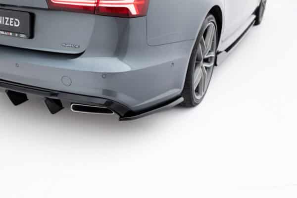 MAXTON DESIGN - Bočné spojlere zadného nárazníka V.3 Audi S6 / A6 S-Line / A6 C7 FL, Čierny lesk – Obrázok 6