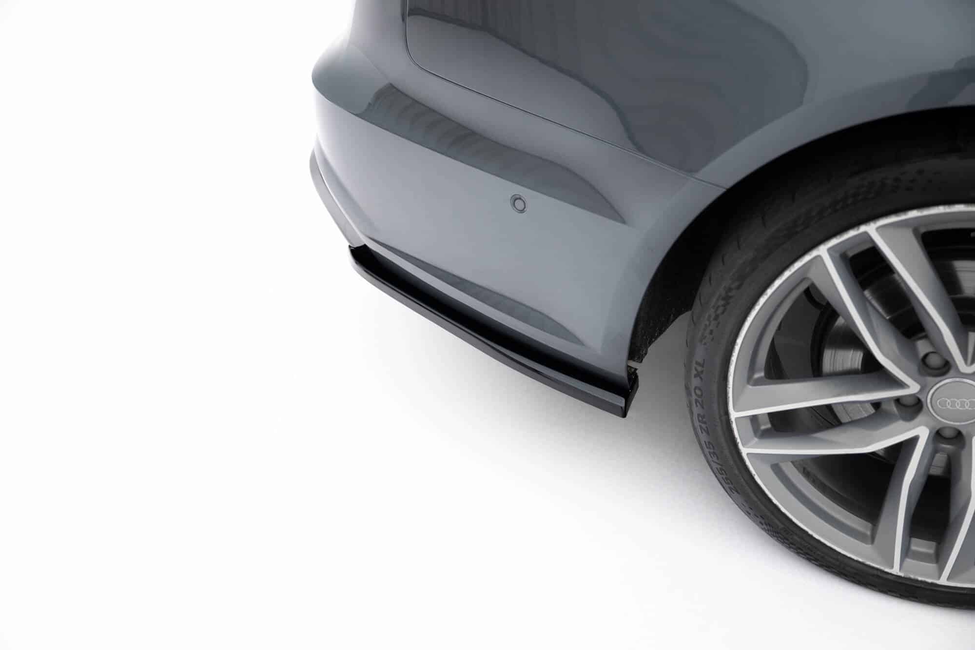 MAXTON DESIGN - Bočné spojlere zadného nárazníka V.3 Audi S6 / A6 S-Line / A6 C7 FL, Čierny lesk – Obrázok 5