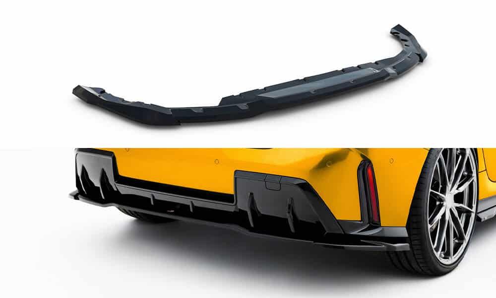MAXTON DESIGN - Spojler pod zadný nárazník vhodné pre BMW 1 M-Pack F70, Čierny lesk