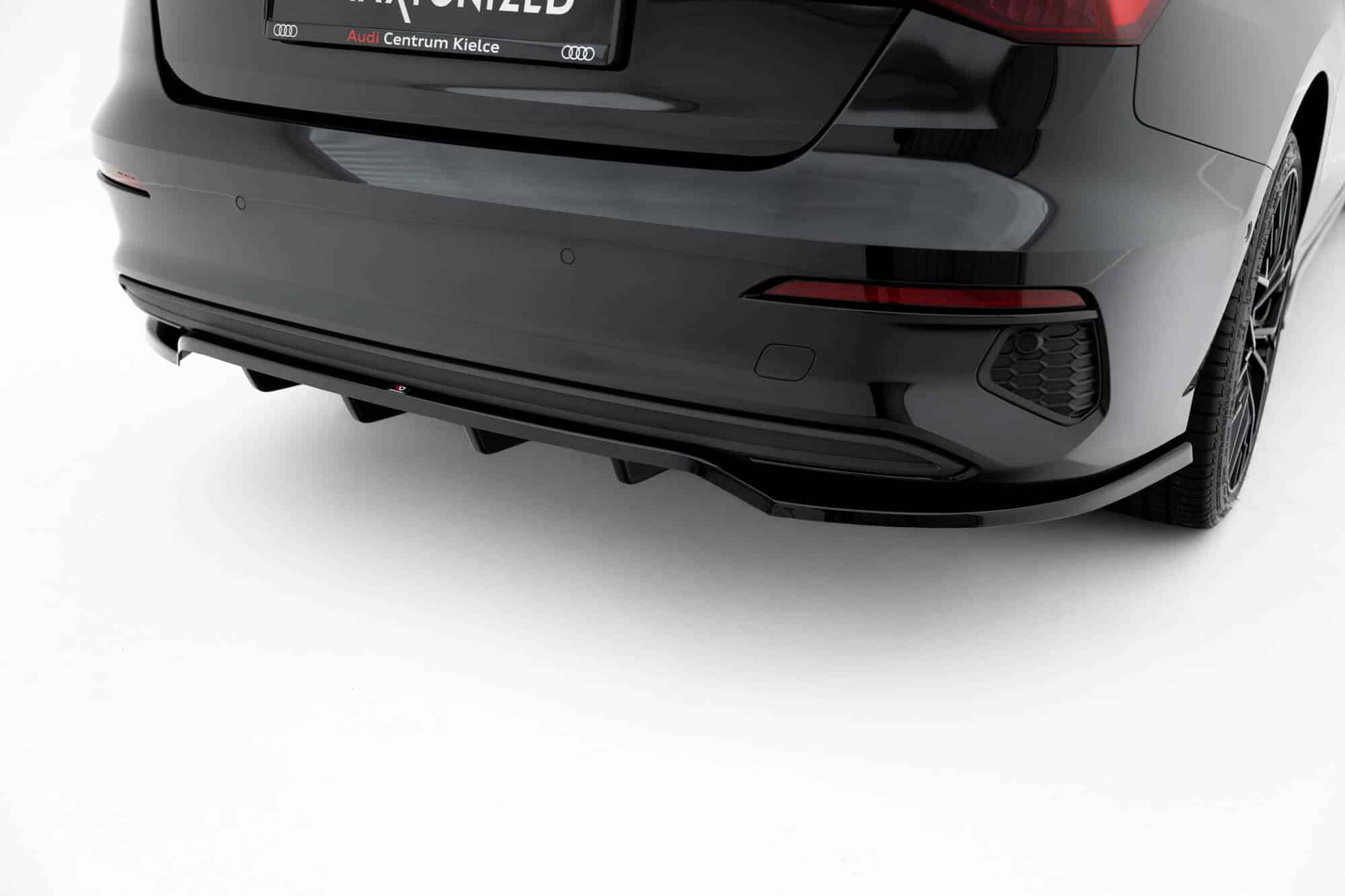 MAXTON DESIGN - Spojler pod zadný nárazník Audi A3 Sedan 8Y, Čierny lesk – Obrázok 2