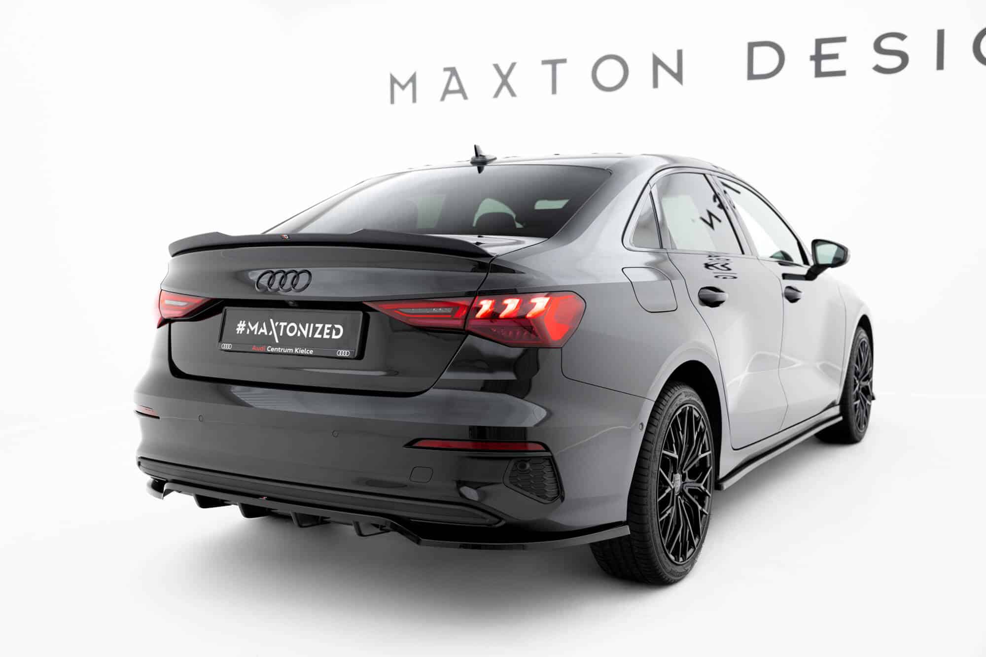 MAXTON DESIGN - Spojler pod zadný nárazník Audi A3 Sedan 8Y, Čierny lesk – Obrázok 5