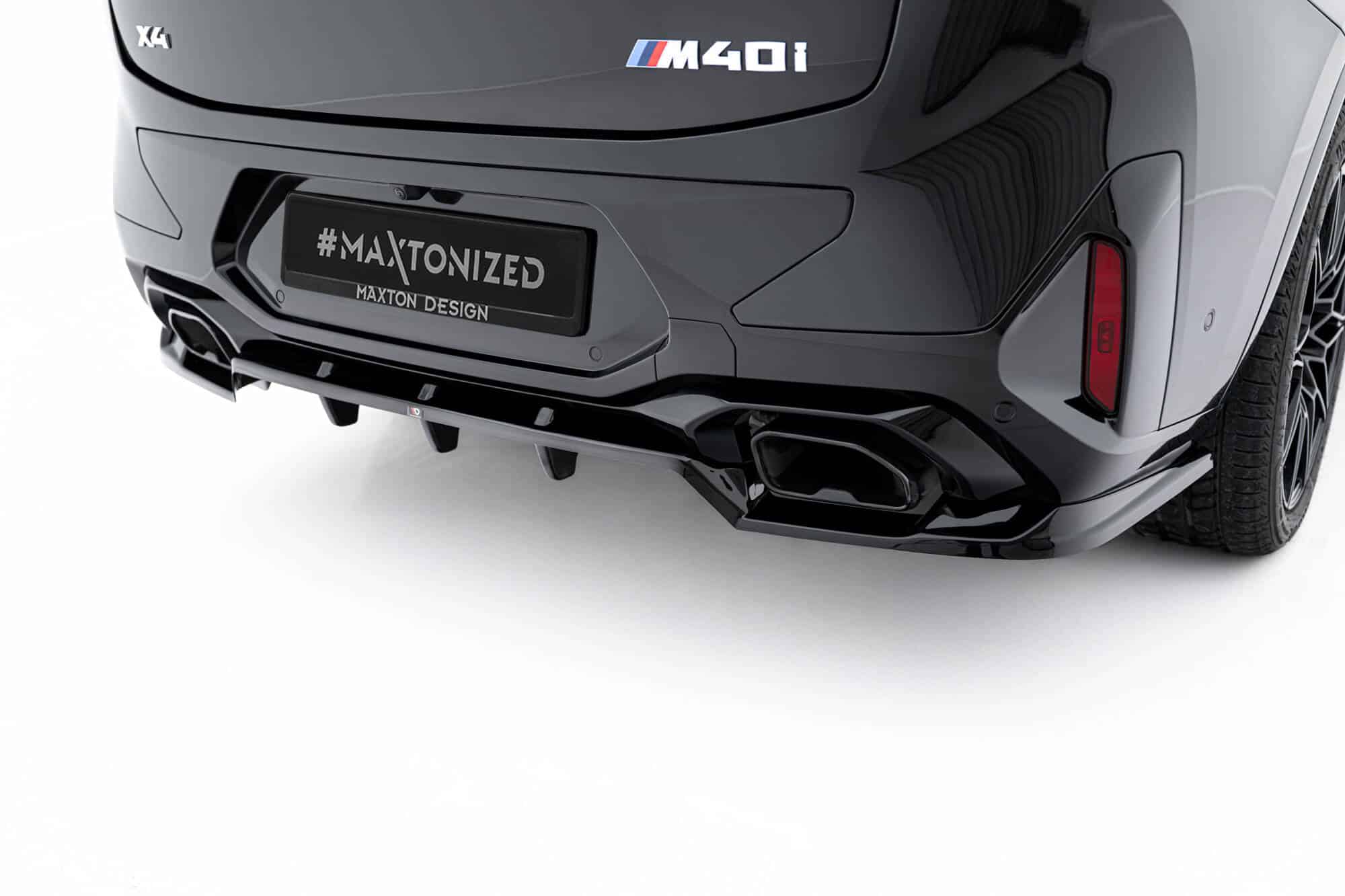 MAXTON DESIGN - Spojler pod zadný nárazník V.2 vhodné pre BMW X4 M-Pack G02 Facelift, Čierny lesk – Obrázok 7
