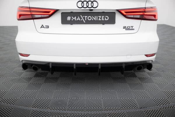MAXTON DESIGN - Difúzor zadného nárazníka Audi A3 Sedan 8V Facelift, Čierny lesk – Obrázok 6