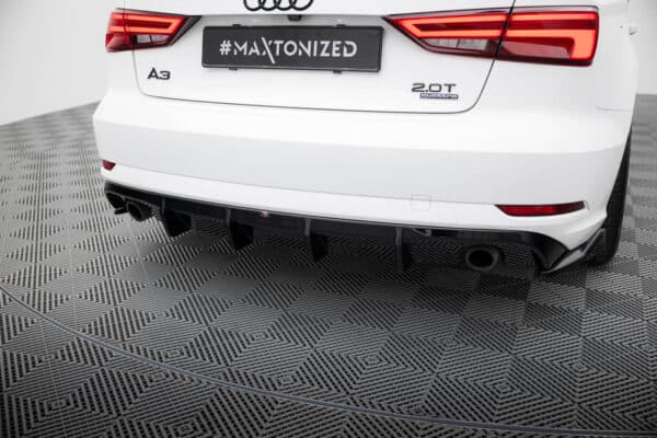 MAXTON DESIGN - Difúzor zadného nárazníka Audi A3 Sedan 8V Facelift, Čierny lesk – Obrázok 5