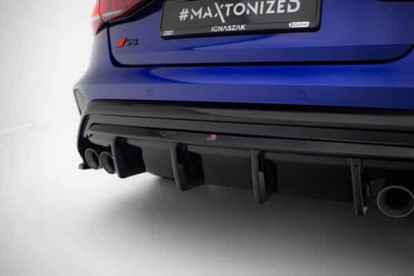 MAXTON DESIGN - Difúzor zadného nárazníka Audi S3 Sedan 8Y Facelift, Čierny lesk – Obrázok 6