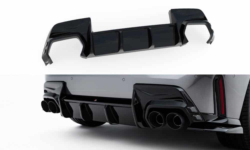 MAXTON DESIGN - Difúzor zadného nárazníka vhodné pre BMW M135i F70, Čierny lesk
