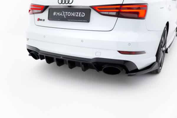 MAXTON DESIGN - Difúzor zadného nárazníka V.2 Audi RS3 Sedan 8V Facelift, Čierny lesk – Obrázok 5