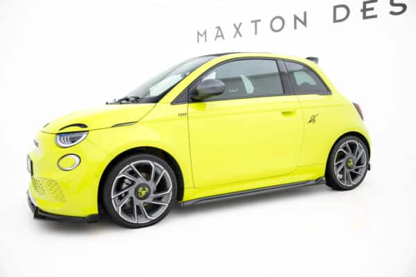 MAXTON DESIGN - Lišty pod bočné prahy Abarth 500e, Čierny lesk – Obrázok 2