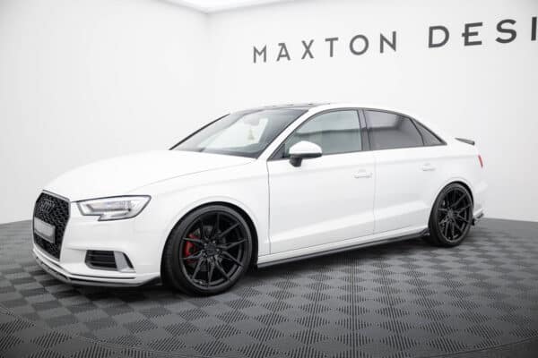 MAXTON DESIGN - Lišty pod bočné prahy Audi A3 Sedan 8V, Čierny lesk – Obrázok 2