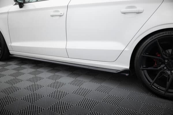 MAXTON DESIGN - Lišty pod bočné prahy Audi A3 Sedan 8V, Čierny lesk – Obrázok 5