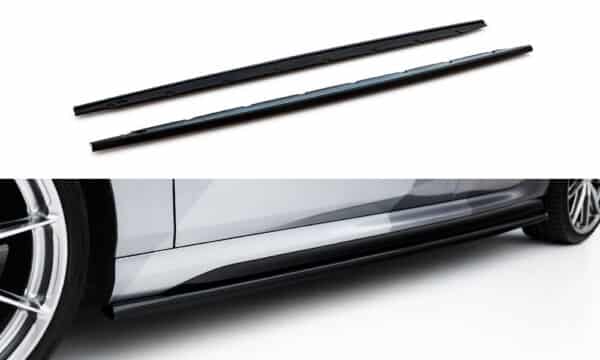 MAXTON DESIGN - Lišty pod bočné prahy V.1 vhodné pre BMW M135i/M-Paket F70 ,Čierny lesk