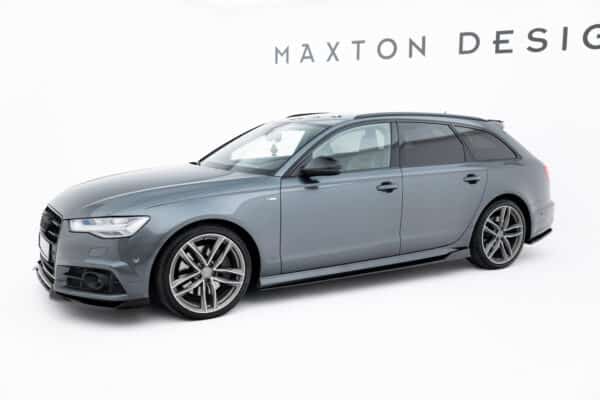 MAXTON DESIGN - Lišty pod bočné prahy V.2 Audi A6 / A6 C7 S-line/ S6 C7 Facelift,Čierny lesk – Obrázok 2