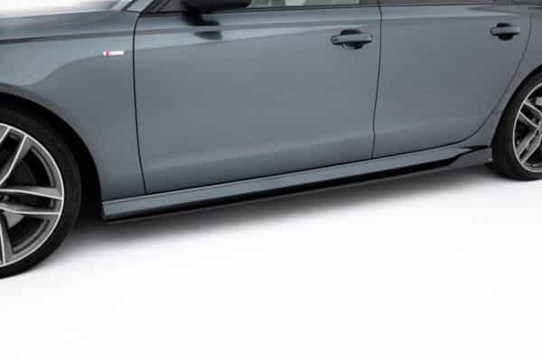 MAXTON DESIGN - Lišty pod bočné prahy V.2 Audi A6 / A6 C7 S-line/ S6 C7 Facelift,Čierny lesk – Obrázok 6