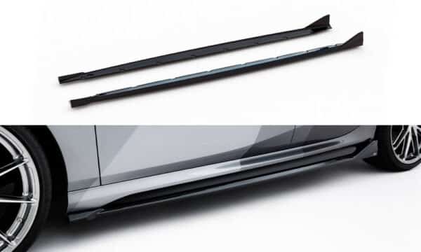 MAXTON DESIGN - Lišty pod bočné prahy V.2 vhodné pre BMW M135i/M-Paket F70 ,Čierny lesk