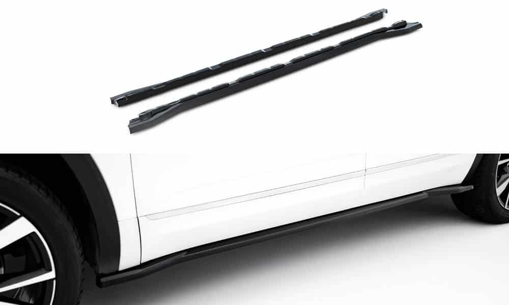 MAXTON DESIGN - Lišty pod bočné prahy Volkswagen Atlas R-Line Mk1 Facelift 2,Čierny lesk