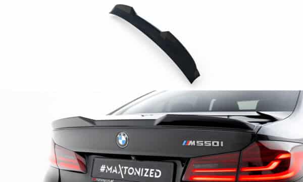 MAXTON DESIGN - Spoiler kufra 3D  vhodné pre BMW M550i / 5 M-Pack Sedan G30 ,Čierny lesk