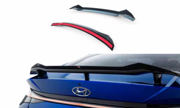 MAXTON DESIGN - Predlženie spoilera kufra  Hyundai Elantra N Mk7, Čierny lesk