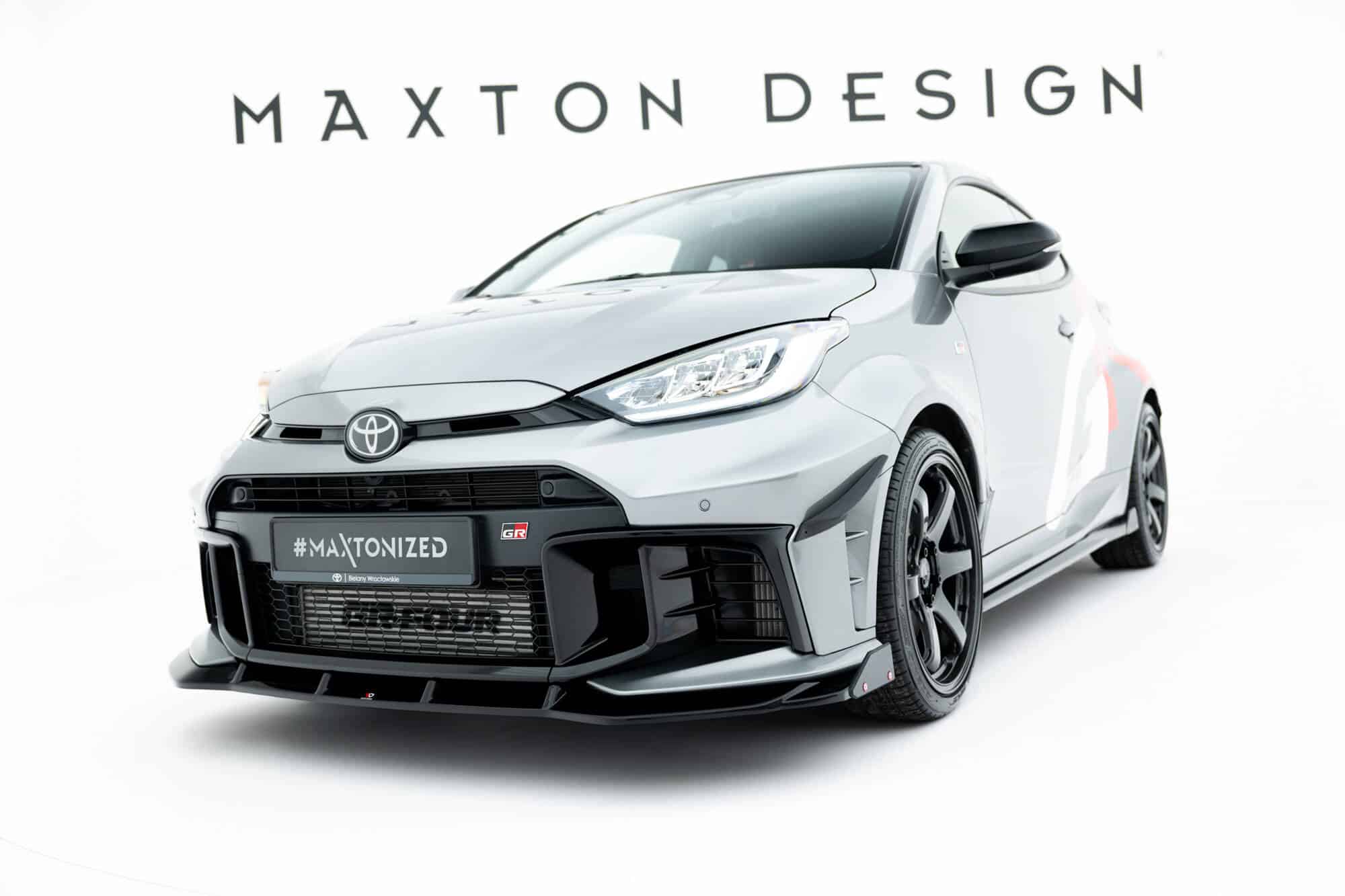MAXTON DESIGN - Spojler pod predný nárazník +Splitre Toyota GR Yaris Mk4 Facelift, Čierny lesk – Obrázok 2