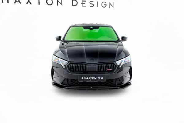 MAXTON DESIGN - Spojler pod predný nárazník V.1 Skoda Octavia RS Liftback / Combi Mk4 Facelift, Čierny lesk – Obrázok 2