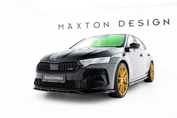 MAXTON DESIGN - Spojler pod predný nárazník V.1 Skoda Octavia RS Liftback / Combi Mk4 Facelift, Čierny lesk – Obrázok 7