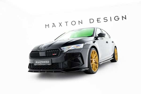 MAXTON DESIGN - Spojler pod predný nárazník V.1 Skoda Octavia RS Liftback / Combi Mk4 Facelift, Čierny lesk – Obrázok 6