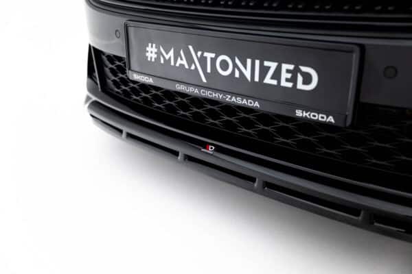 MAXTON DESIGN - Spojler pod predný nárazník V.1 Skoda Octavia RS Liftback / Combi Mk4 Facelift, Čierny lesk – Obrázok 5