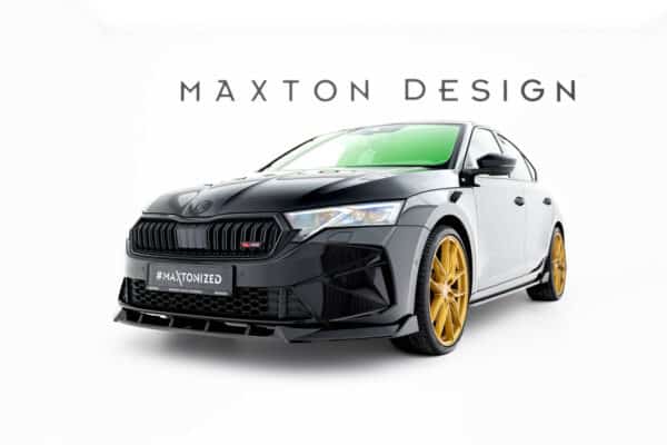MAXTON DESIGN - Spojler pod predný nárazník V.2 Skoda Octavia RS Liftback / Combi Mk4 Facelift, Čierny lesk – Obrázok 7