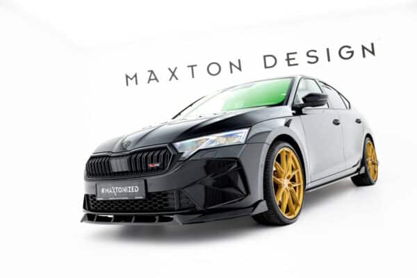MAXTON DESIGN - Spojler pod predný nárazník V.2 Skoda Octavia RS Liftback / Combi Mk4 Facelift, Čierny lesk – Obrázok 6