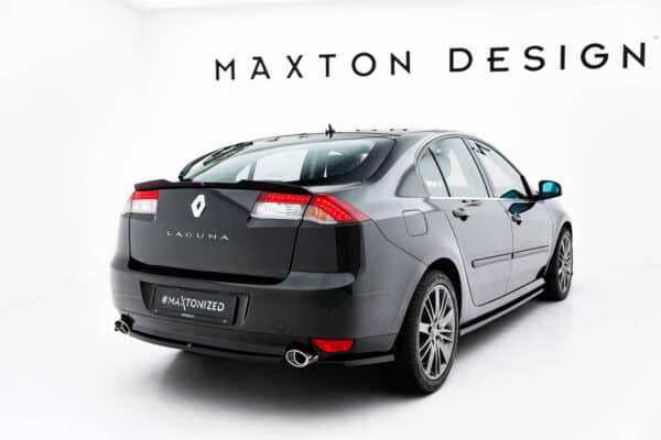 MAXTON DESIGN - Bočné spojlere pod zadný nárazník Renault Laguna Hatchback GT Mk3, Čierny lesk – Obrázok 2