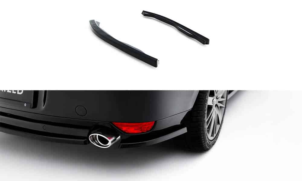 MAXTON DESIGN - Bočné spojlere pod zadný nárazník Renault Laguna Hatchback GT Mk3, Čierny lesk