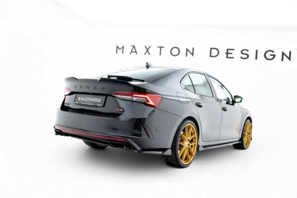 MAXTON DESIGN - Bočné difúzory zadného nárazníka V.2 Skoda Octavia RS Liftback / Combi Mk4 / Mk4 Facelift, Čierny lesk – Obrázok 2