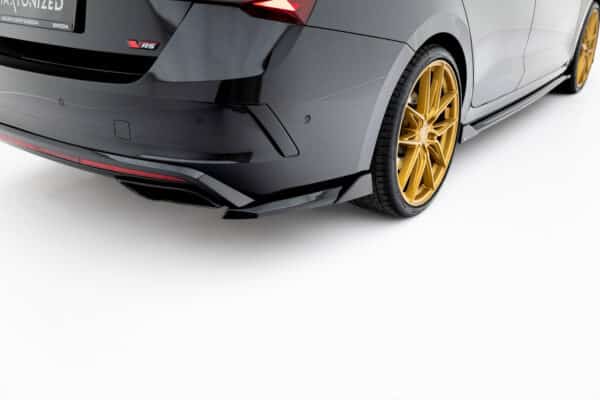 MAXTON DESIGN - Bočné difúzory zadného nárazníka V.2 Skoda Octavia RS Liftback / Combi Mk4 / Mk4 Facelift, Čierny lesk – Obrázok 6
