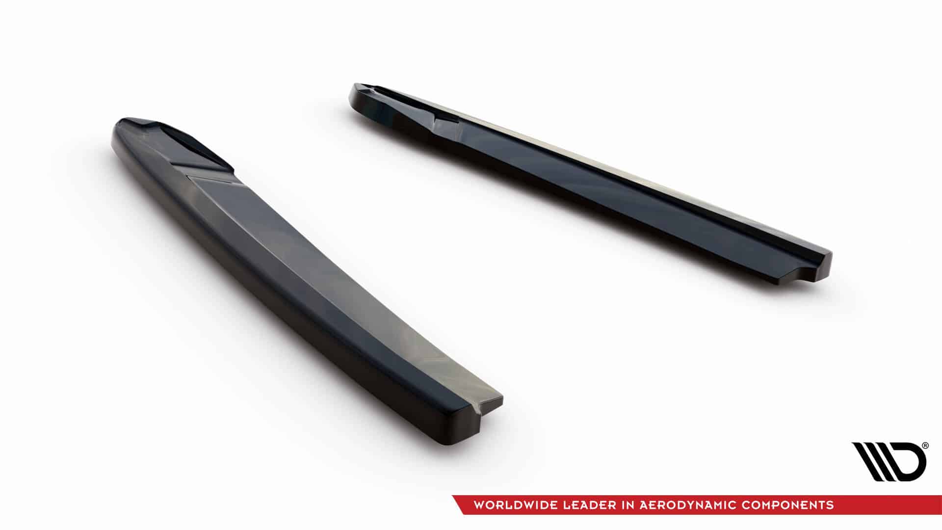 MAXTON DESIGN - Bočné difúzory zadného nárazníka V.4 Skoda Octavia RS Liftback / Combi Mk4 Facelift, Čierny lesk – Obrázok 3