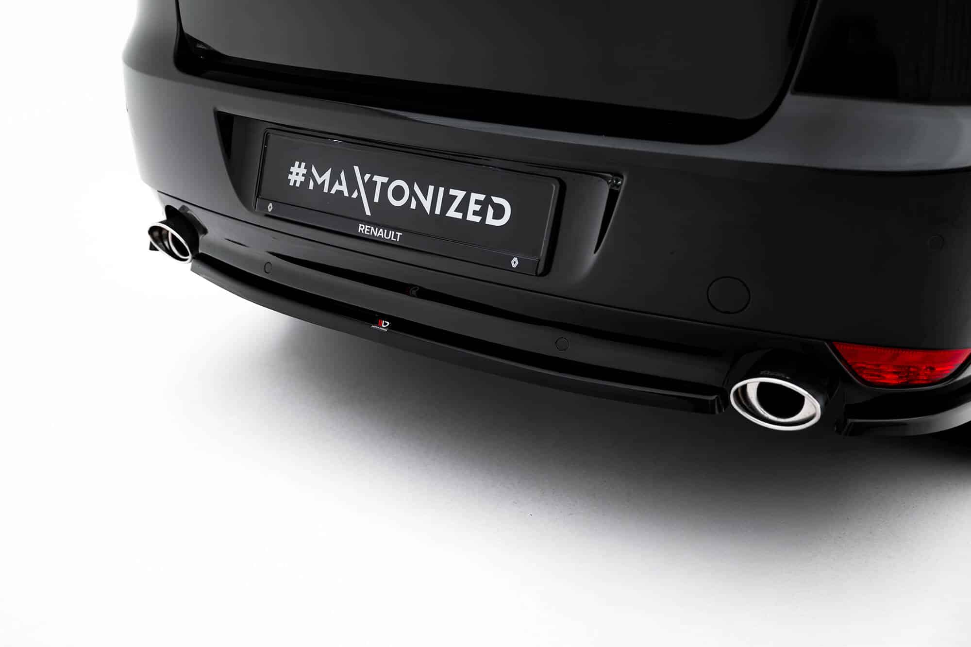 MAXTON DESIGN - Stredový spoiler pod zadný nárazník Renault Laguna Hatchback GT Mk3, Čierny lesk – Obrázok 6
